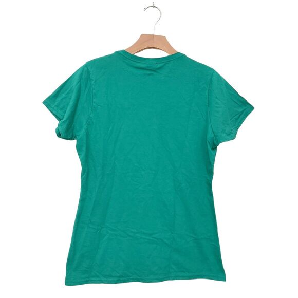 Port & Company T-Shirt Womens Medium Green Graphic Print Retro 70's Cassette - Picture 5 of 7